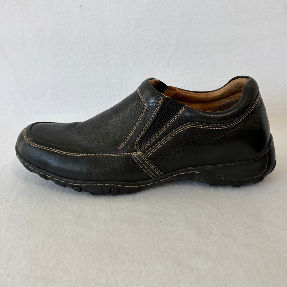 Born Concept Loafers Men's Size 9.5 EUR 43 Black Leather Casual Slip On Shoes - Picture 2 of 11